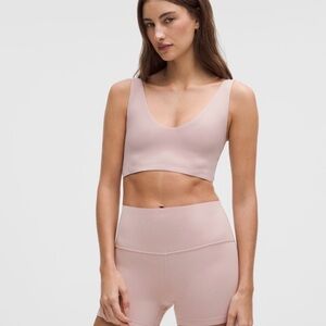 Lululemon Blend This Scoop Bra Top L/XL Strawberry Milkshake